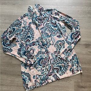 Chico’s Paisley Mock Neck Top (0)